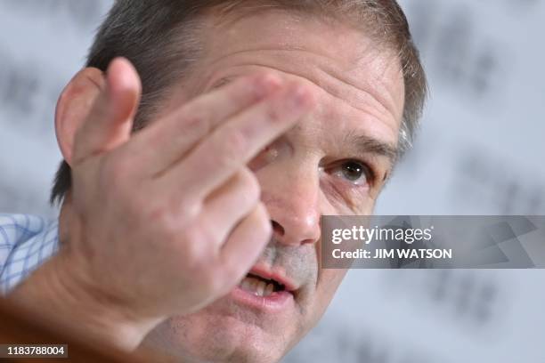 Congressman Jim Jordan speaks as Fiona Hill, the former top Russia expert on the National Security Council, and David Holmes, a State Department...