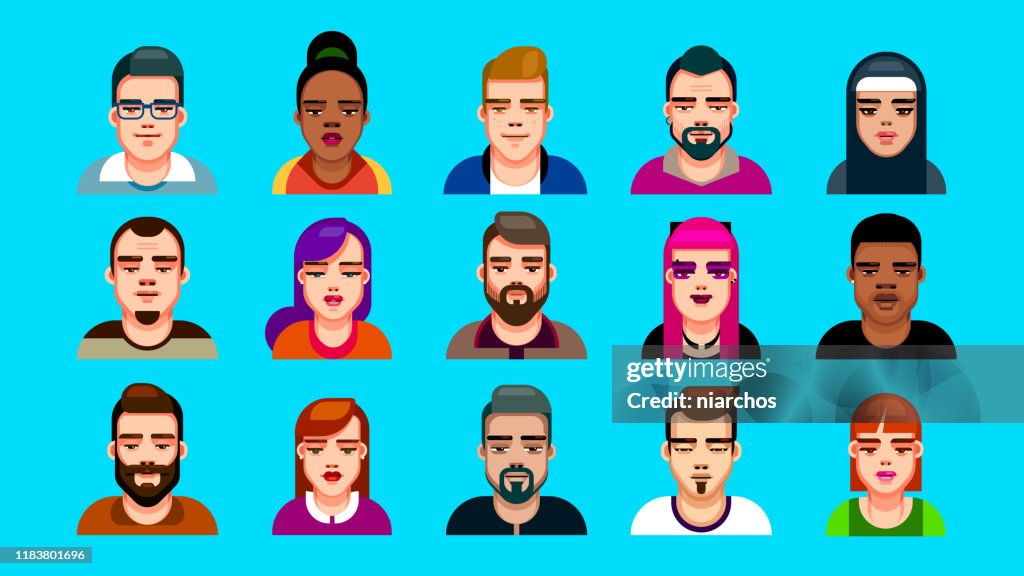 Flat Design Style Avatars