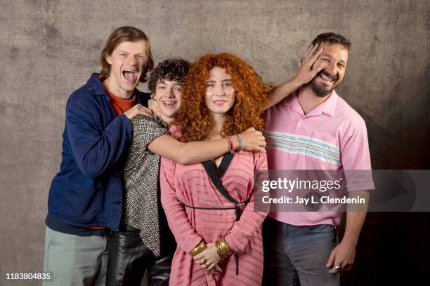 Actors Lucas Hedges, Noah Jupe, director Alma Har'el and Shia LaBeouf from 'Honey Boy' are photographed for Los Angeles Times on September 9, 2019 at...