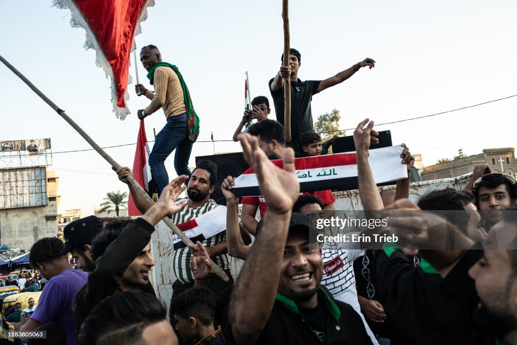 Baghdad Protests Sustained By Support From The Sidelines