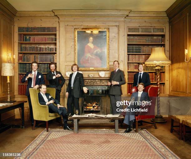 Eligible bachelors, Hon Anthony Fane, George Moreton, Mark Shand, Earl Grosvenor, Marquess of Blandford John Bowes-Lyon, Hon Brian Alexander, 16th...