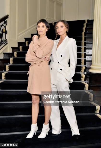 Cassandra Grey and Victoria Beckham attend VIOLET GREY x Victoria Beckham Beauty LA Dinner hosted by Lynda Resnick and Cassandra Grey at a Private...