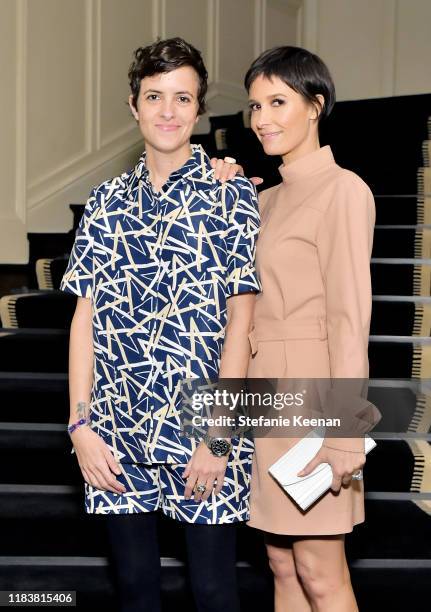 Samantha Ronson and Cassandra Grey attend VIOLET GREY x Victoria Beckham Beauty LA Dinner hosted by Lynda Resnick and Cassandra Grey at a Private...