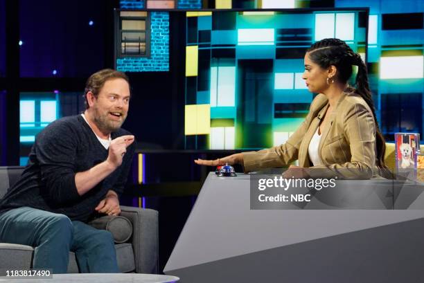 Rainn Wilson" Episode 109 -- Pictured: Rainn Wilson, Lilly Singh --