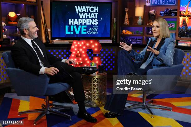 Episode 16187 -- Pictured: Andy Cohen, Celine Dion --