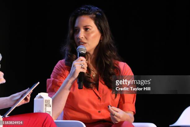 Olivia Munn speaks during the 2019 Forbes 30 Under 30 Summit at Detroit Masonic Temple on October 27, 2019 in Detroit, Michigan.