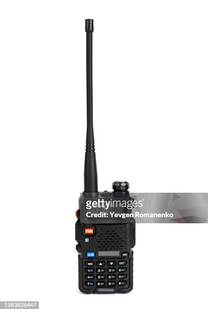 walkie talkie isolated on white background - radio stock pictures, royalty-free photos & images