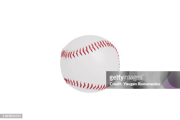 baseball ball isolated on white background with clipping path - baseball stock pictures, royalty-free photos & images