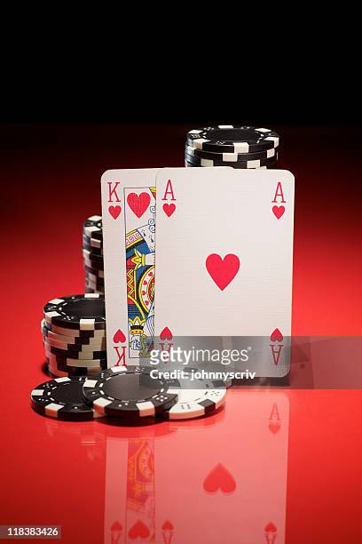 ace king... - blackjacks stock pictures, royalty-free photos & images
