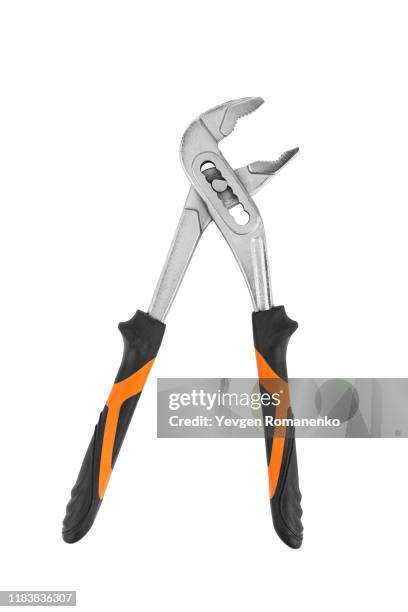 adjustable water pump pliers isolated on white background - tenaz imagens e fotografias de stock