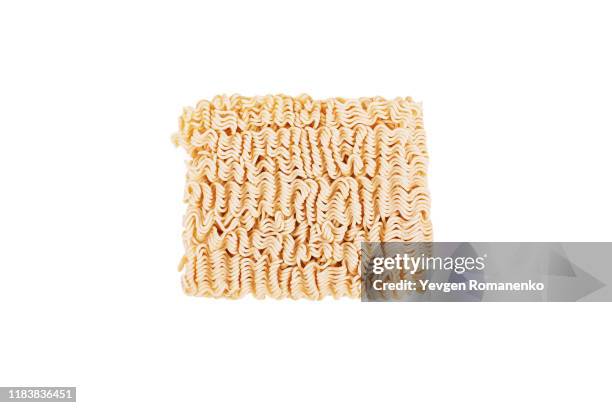 instant noodles, isolated on white background - ramen noodles fotografías e imágenes de stock