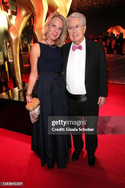Frank Elstner and his wife Britta Gessler during the 71tst Bambi Awards at Festspielhaus Baden-Baden on November 21, 2019 in Baden-Baden, Germany.