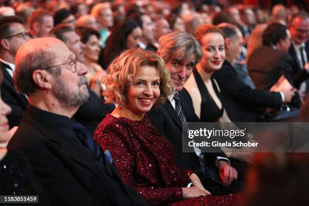 Michaela May and her husband Bernd Schadewald and daughter Lilian during the 71st Bambi Awards show at Festspielhaus Baden-Baden on November 21, 2019...
