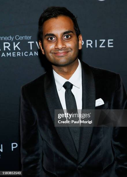 Aziz Ansari attends the 22nd Annual Mark Twain Prize for American Humor at The Kennedy Center on October 27, 2019 in Washington, DC.