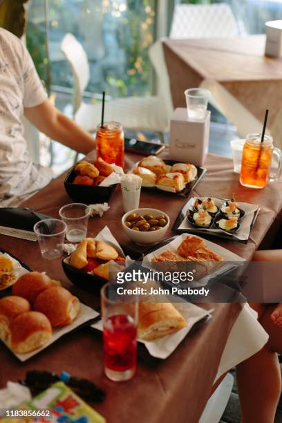 aperitivo meal in italy - reggio calabria italy stock pictures, royalty-free photos & images