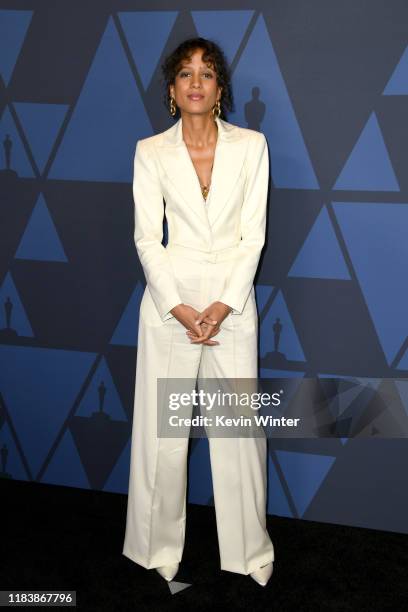 Mati Diop attends the Academy Of Motion Picture Arts And Sciences' 11th Annual Governors Awards at The Ray Dolby Ballroom at Hollywood & Highland...