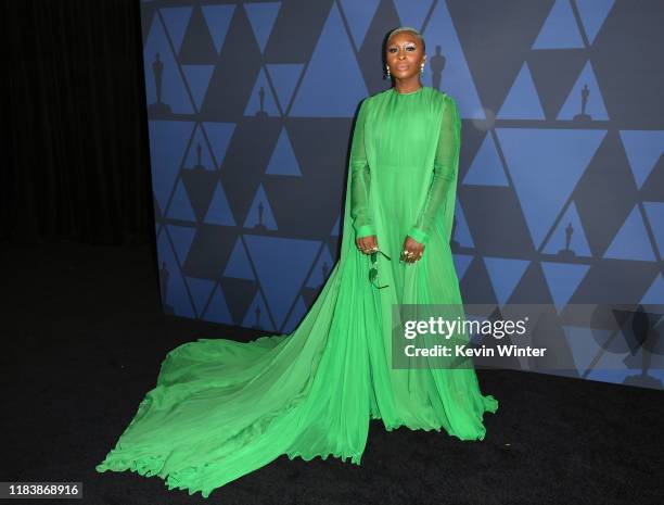 Cynthia Erivo attends the Academy Of Motion Picture Arts And Sciences' 11th Annual Governors Awards at The Ray Dolby Ballroom at Hollywood & Highland...