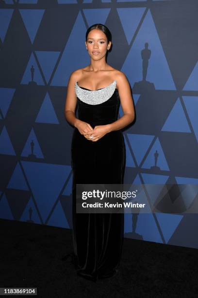 Taylor Russell attends the Academy Of Motion Picture Arts And Sciences' 11th Annual Governors Awards at The Ray Dolby Ballroom at Hollywood &...