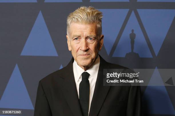 David Lynch arrives to the Academy of Motion Picture Arts and Sciences' 11th Annual Governors Awards held at The Ray Dolby Ballroom at Hollywood &...