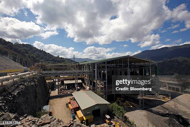 The processing plant sits in the Batu Hijau copper and gold mine operated by PT Newmont Nusa Tenggara in Sumbawa, West Nusa Tenggara province,...