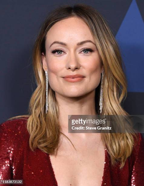 Olivia Wilde arrives at the Academy Of Motion Picture Arts And Sciences' 11th Annual Governors Awards at The Ray Dolby Ballroom at Hollywood &...