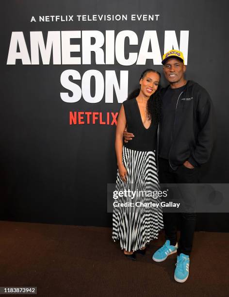 Kerry Washington and Kenny Leon attend the "American Son" Screening and Reception at NeueHouse Los Angeles on October 27, 2019 in Hollywood,...