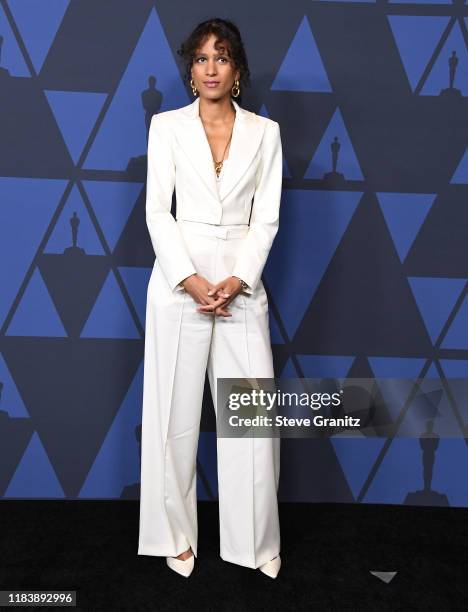 Mati Diop arrives at the Academy Of Motion Picture Arts And Sciences' 11th Annual Governors Awards at The Ray Dolby Ballroom at Hollywood & Highland...