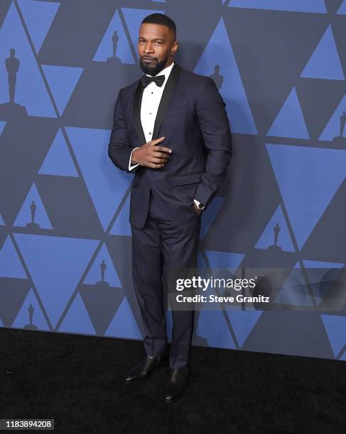 Jamie Foxx arrives at the Academy Of Motion Picture Arts And Sciences' 11th Annual Governors Awards at The Ray Dolby Ballroom at Hollywood & Highland...