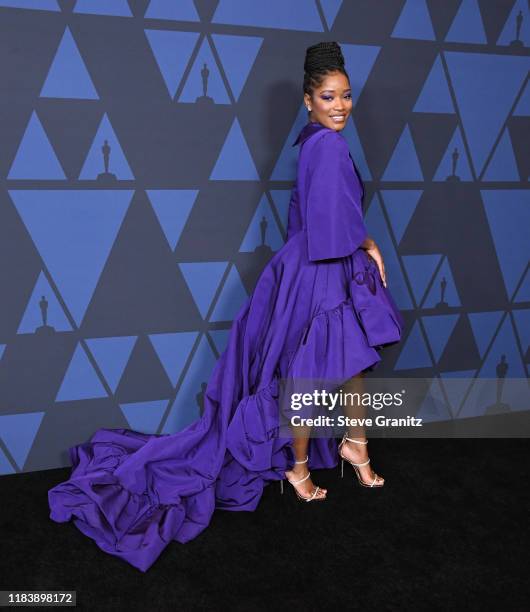 Keke Palmer arrives at the Academy Of Motion Picture Arts And Sciences' 11th Annual Governors Awards at The Ray Dolby Ballroom at Hollywood &...