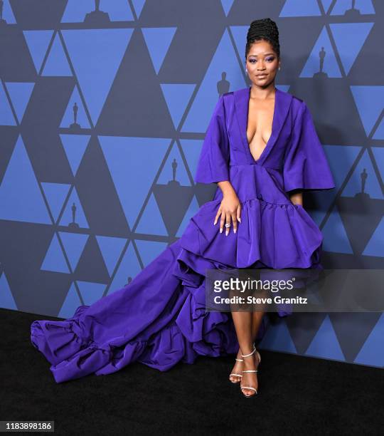 Keke Palmer arrives at the Academy Of Motion Picture Arts And Sciences' 11th Annual Governors Awards at The Ray Dolby Ballroom at Hollywood &...
