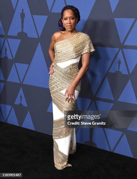 Regina King arrives at the Academy Of Motion Picture Arts And Sciences' 11th Annual Governors Awards at The Ray Dolby Ballroom at Hollywood &...