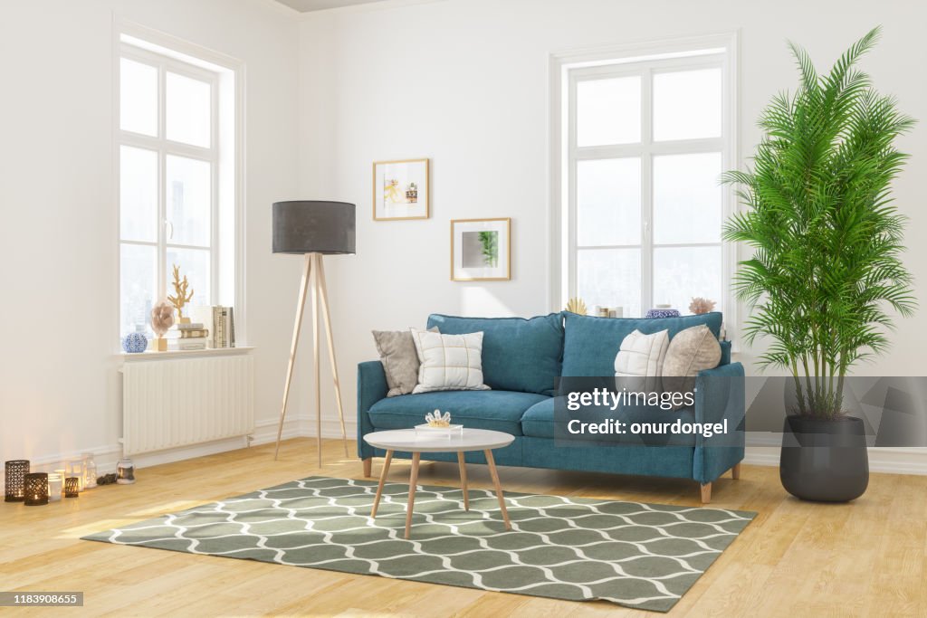 Modern Living Room Interior With Comfortable Sofa