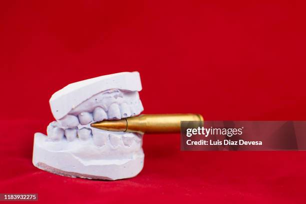 ammunition in denture mould - balao fotografías e imágenes de stock