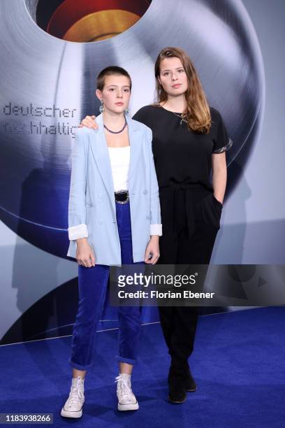 Maira Kellers and Luisa Neubauer attend the German Sustainability Award at Maritim Hotel on November 22, 2019 in Duesseldorf, Germany.