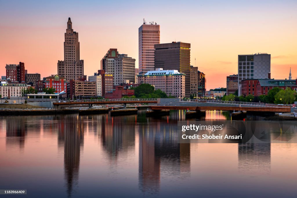 Providence Skyline at Sunrise, Rhode Island
