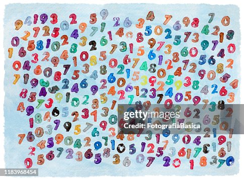 Scrambled Numbers High-Res Vector Graphic - Getty Images