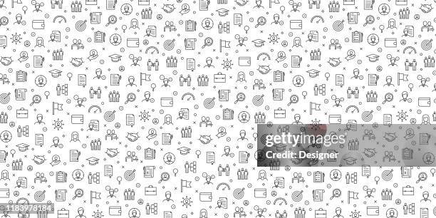 set of human resources icons vector pattern design - part of stock illustrations