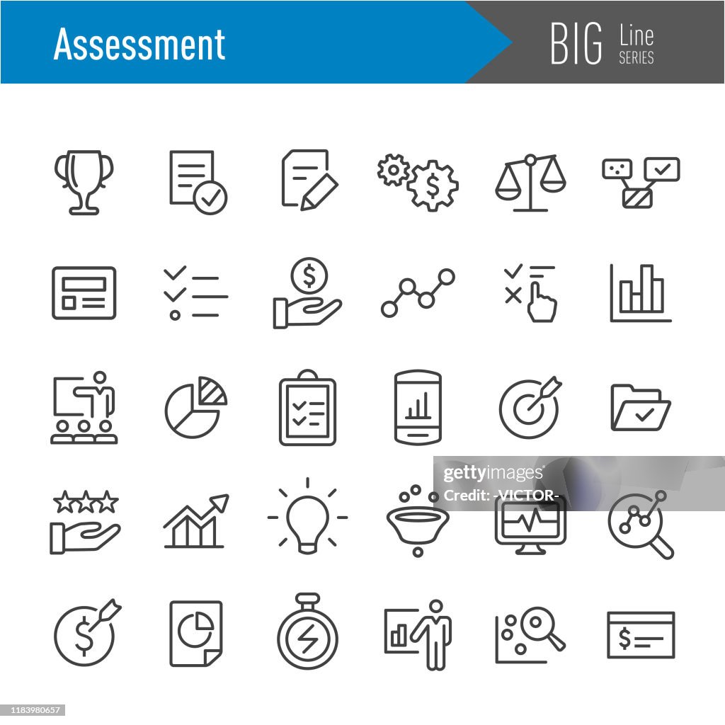 Assessment Icons - Big Line Serie