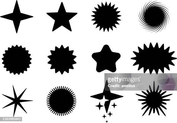 star set - star shape stock illustrations