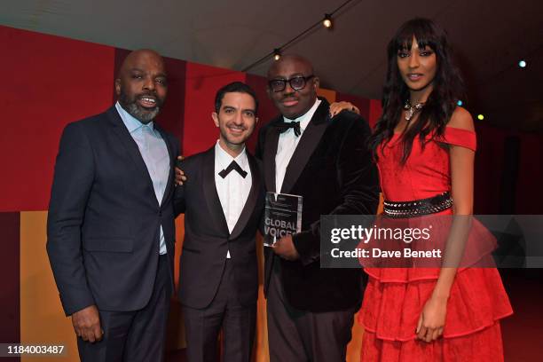 Duro Olowu, Founder & CEO of Business of Fashion Imran Amed, Edward Enninful and Jourdan Dunn attend the gala dinner in honour of Edward Enninful,...