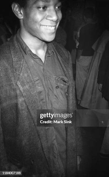 Jean-Michel Basquiat at the Patrick Fox Gallery, September 5, 1985 in New York, New York.