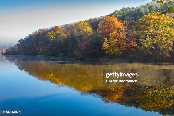 reflections of fall - pennsylvania nature stock pictures, royalty-free photos & images