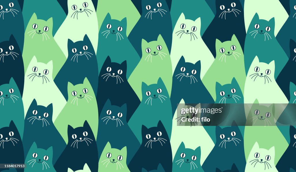 Seamless Kitty Cat Pattern