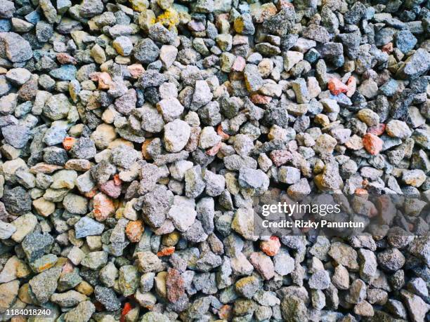 crushed stone on the ground texture background - clutter stock pictures, royalty-free photos & images