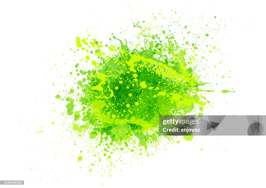 Green paint splash