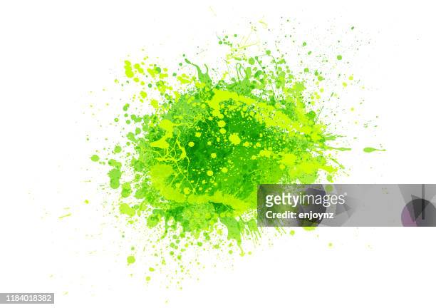 green paint splash - graffiti stock illustrations