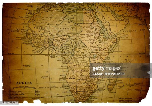 africa map 1898 - african savanna map stock illustrations