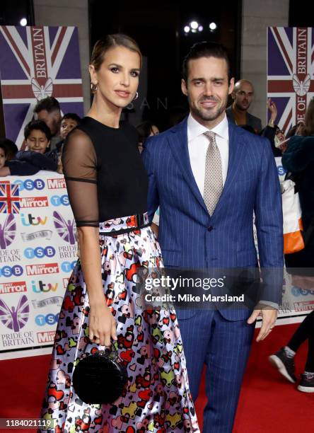 Vogue Williams and Spencer Matthews attend Pride Of Britain Awards 2019 at The Grosvenor House Hotel on October 28, 2019 in London, England.