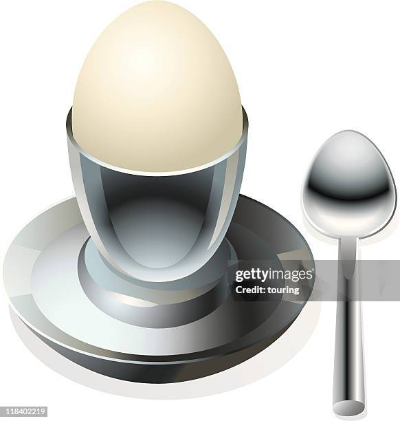 egg - boiled egg white background stock illustrations