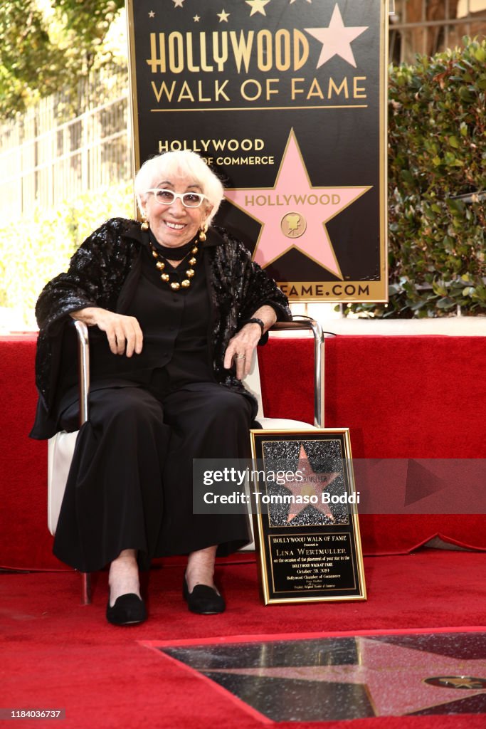 Lina Wertmuller Honored With A Star On The Hollywood Walk Of Fame...
